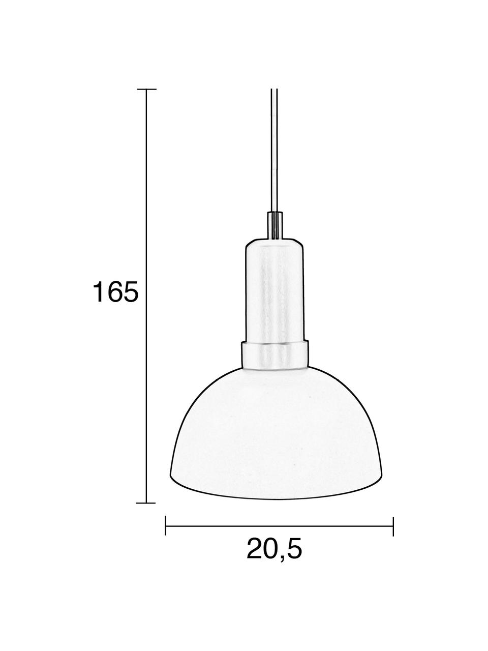 Kleine hanglamp Charlie, Lampenkap: gecoat metaal, Decoratie: gecoat metaal, Baldakijn: gecoat metaal, Grijs, roze, Ø 21 x H 24 cm
