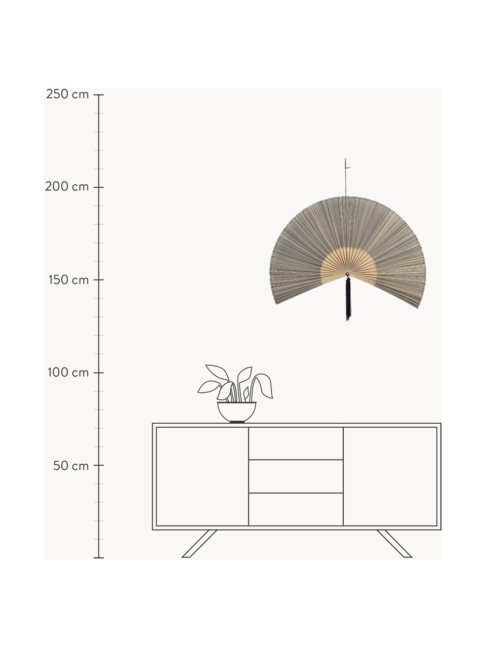 Nástěnná dekorace z bambusu Jaime, Bambus, bavlna, Odstíny béžové, Š 145 cm, V 72 cm