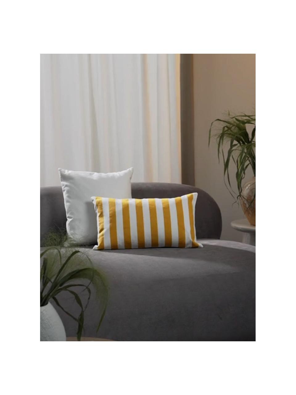 Housse de coussin rectangulaire rayures jaune Timon, 100 % coton, Jaune, larg. 30 x long. 50 cm