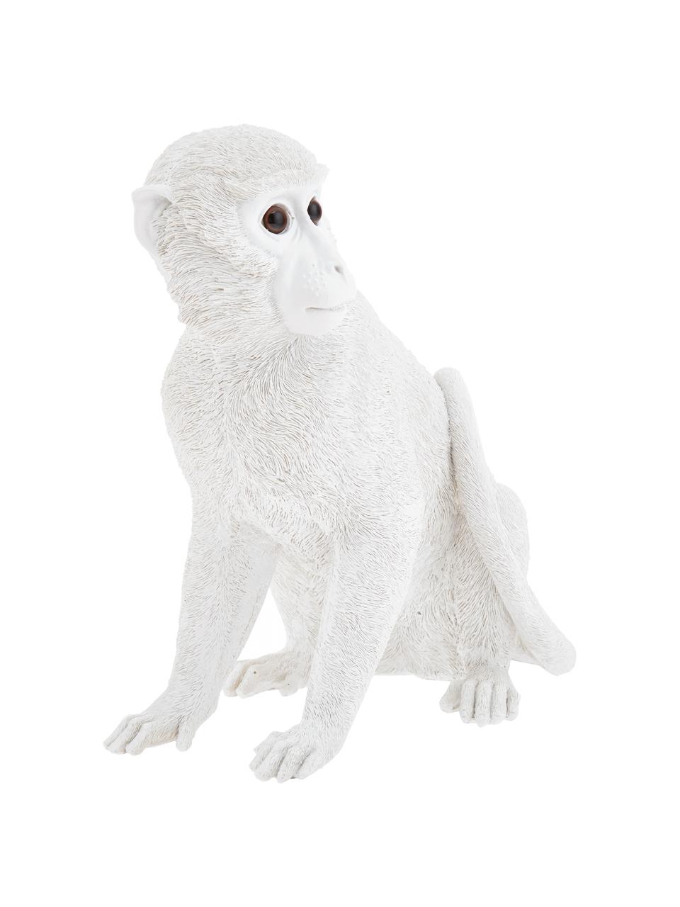 Spardose Monkey, Kunstharz, Weiß, 25 x 30 cm