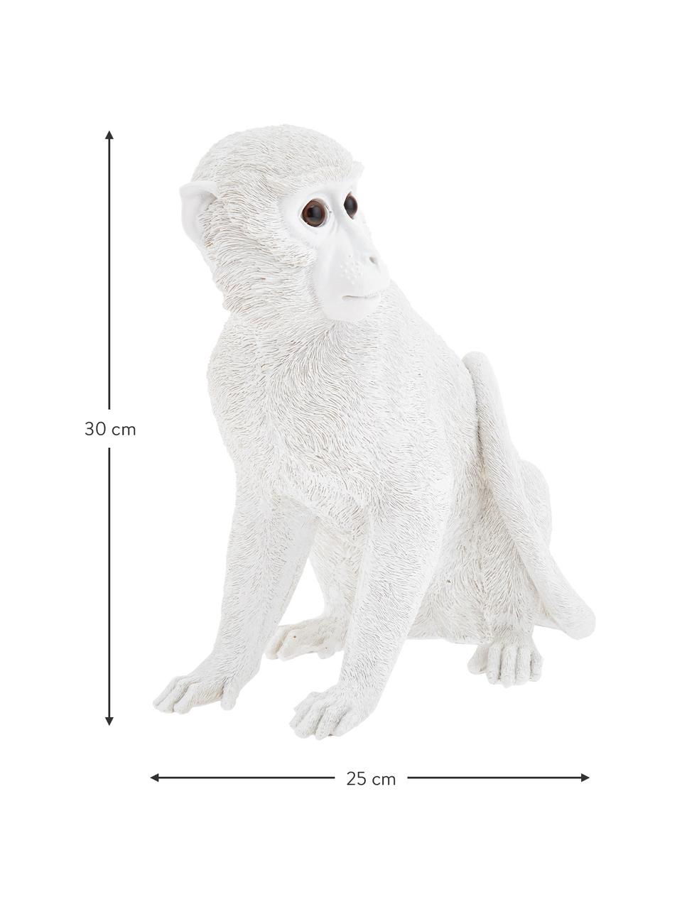 Tirelire design Monkey, Résine synthétique, Blanc, haut. 30 x larg. 25 cm