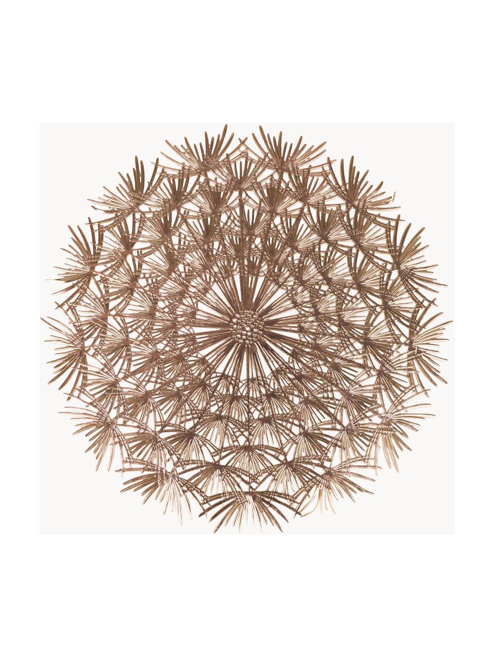 Tovaglietta rotonda dorata Dandelion 6 pz, Plastica, Dorato, Ø 38 cm