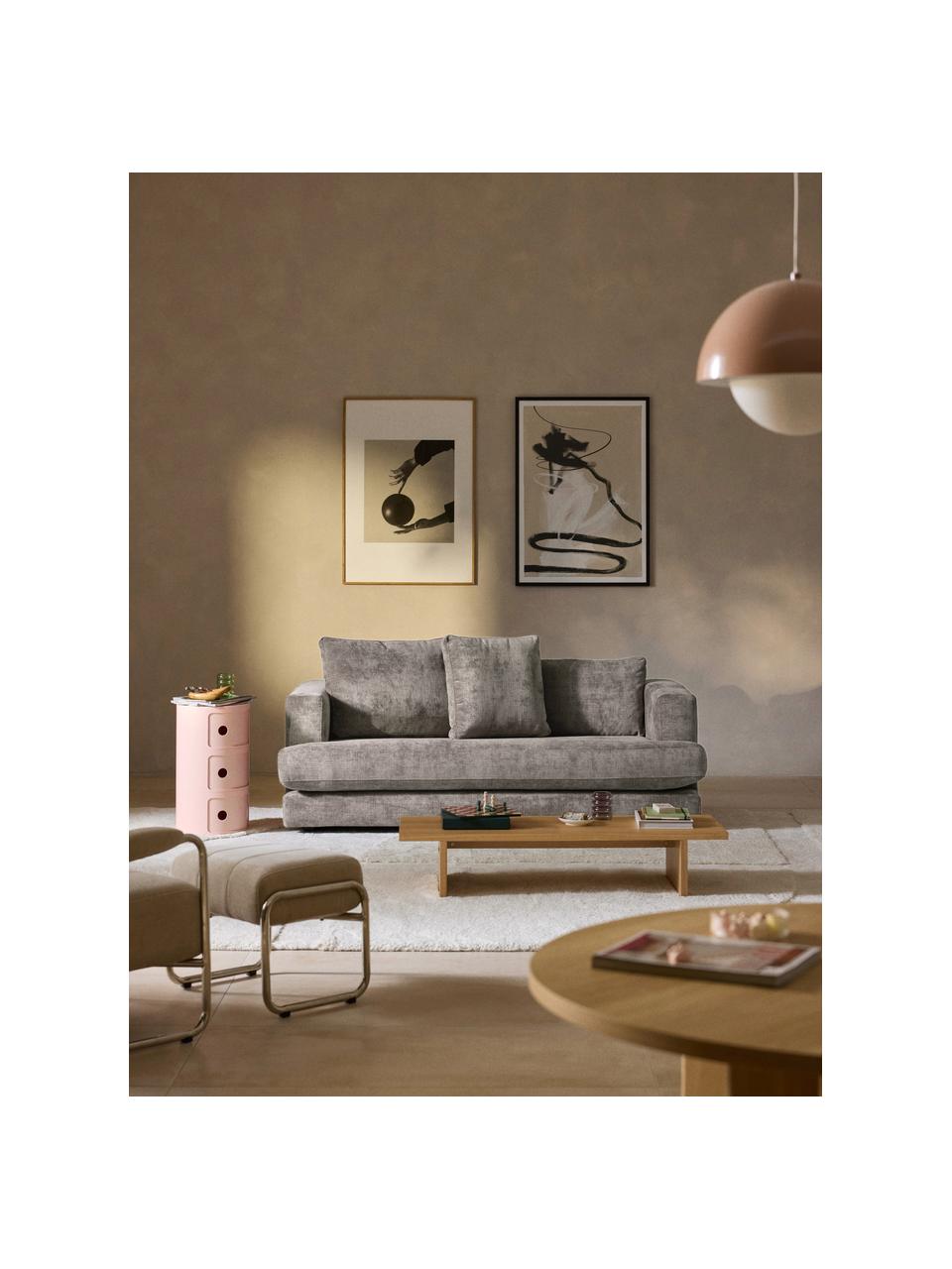 Sofa Tribeca (2-Sitzer), Bezug: 100 % Polyester Der strap, Gestell: Buchenholz, Kiefernholz, , Füße: Kiefernholz Dieses Produk, Webstoff Taupe, B 185 x T 104 cm