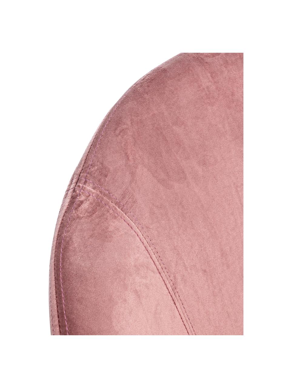 Fauteuil à bascule en velours rose Annika, Velours rose, larg. 74 x prof. 87 cm