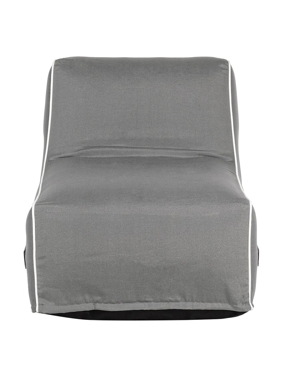 Puff de exterior Riahanna, Funda: tejido de poliéster (200 , Gris, blanco, An 60 x F 90 cm