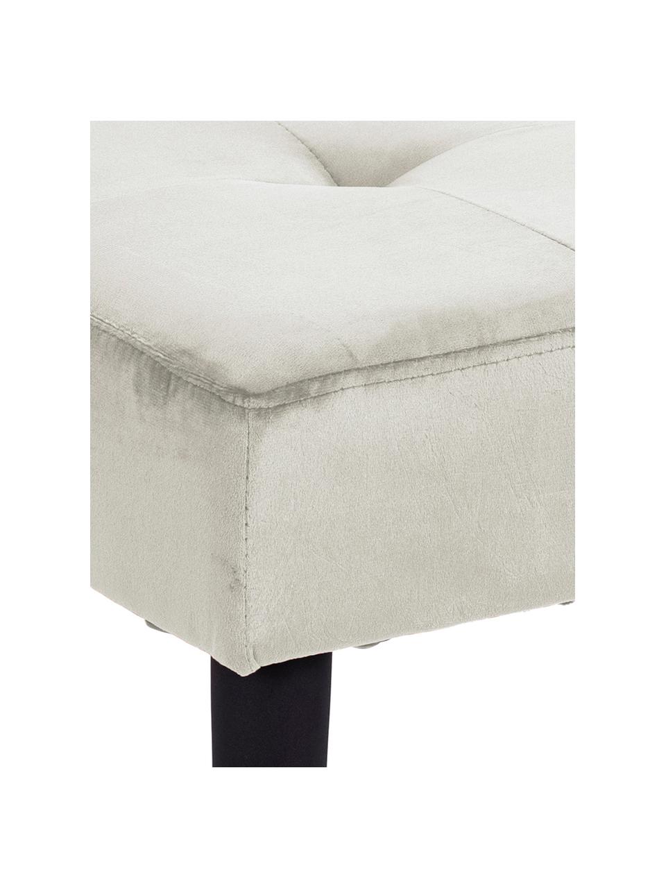 Fluwelen Poef Glory in beige, Bekleding: polyester fluweel Met 25., Fluweel beige, B 50 x H 45 cm