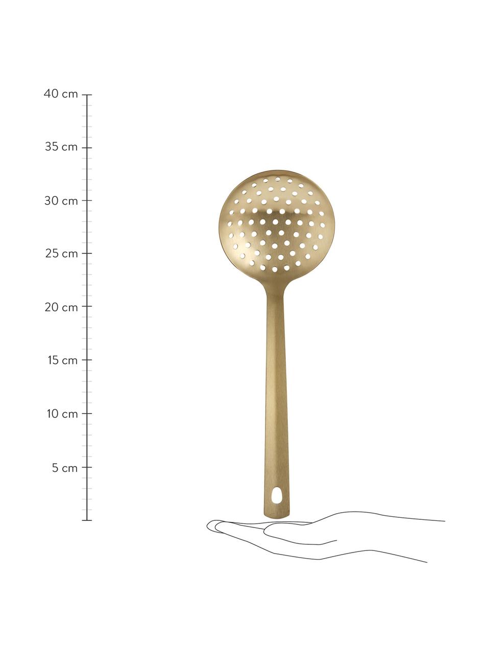 Sběračka Goldies, Potažená nerezová ocel, Matná zlatá, Š 12 cm, D 33 cm