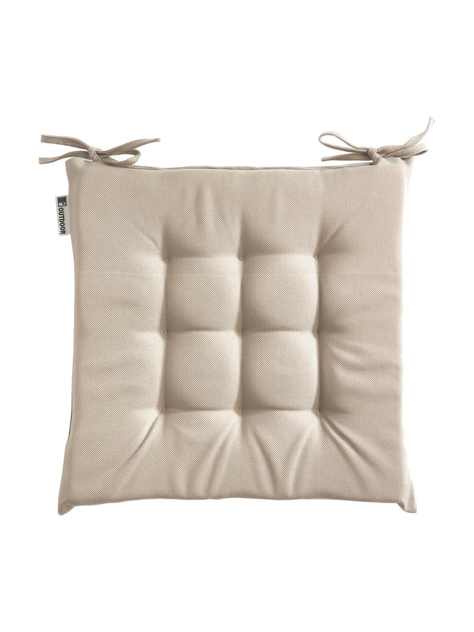 Outdoor-Sitzkissen Olef in Beige, 100 % Baumwolle, Beige, B 40 x L 40 cm