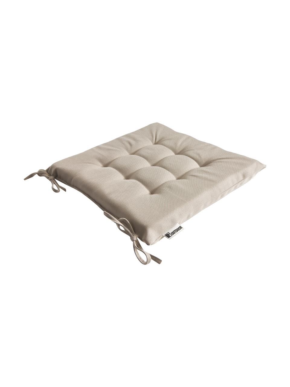 Zewnętrzna poduszka siedziska na krzesło Olef, 100% bawełna, Beżowy, S 40 x D 40 cm