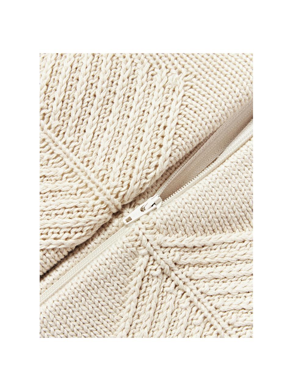 Baumwoll-Kissenhülle Beryl mit winterlichem Motiv, 100 % Baumwolle, Hellbeige, B 30 x L 50 cm