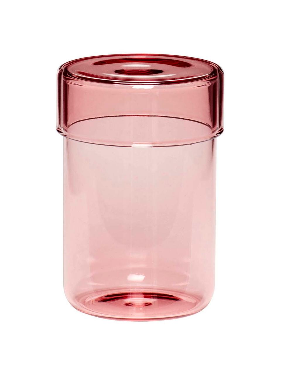 Boîte en verre rose Transisto, 2 élém., Verre, Rose, Ensemble de boîtes M