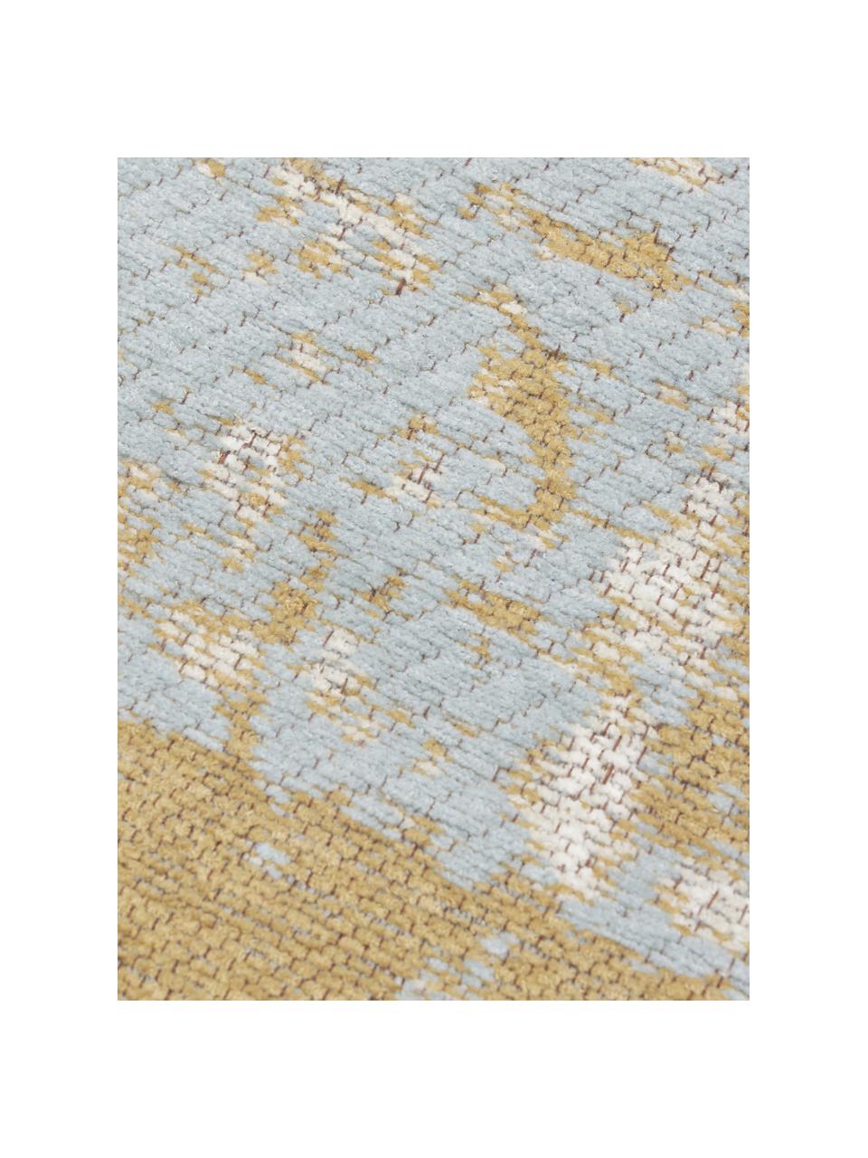 Okrúhly bavlnený koberec Luise, ručne tkaný, Odtiene sivej, tóny hnedej, Ø 120 cm (veľkosť S)