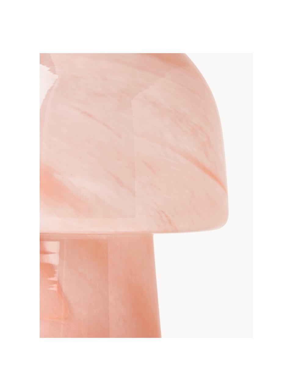 Lampa stołowa Talia, Koralowy, o wyglądzie marmuru, Ø 20 x W 26 cm