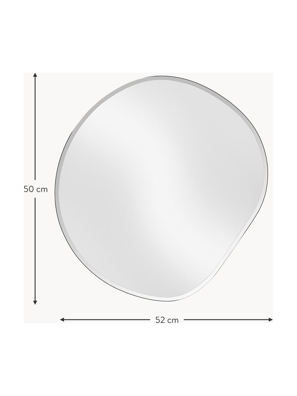 Specchio da parete Pond, varie misure, Cornice: zinco cromato, Superficie dello specchio: vetro a specchio, Argentato, Larg. 52 x Alt. 50 cm