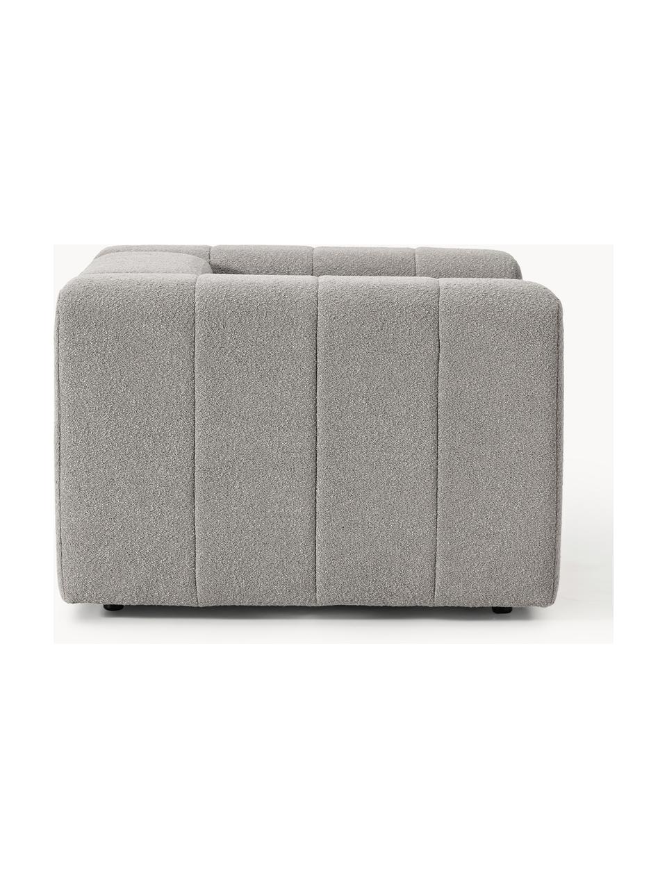 Fauteuil lounge en bouclette Lena, Bouclette gris, larg. 133 x prof. 106 cm