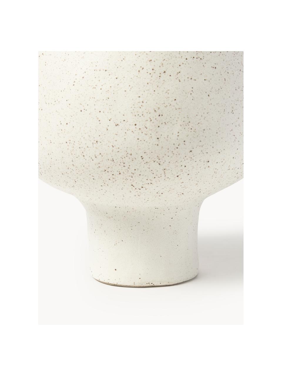 Vase artisanal en céramique Saki, haut. 32 cm, Céramique, Blanc cassé, chiné, Ø 25 x haut. 32 cm