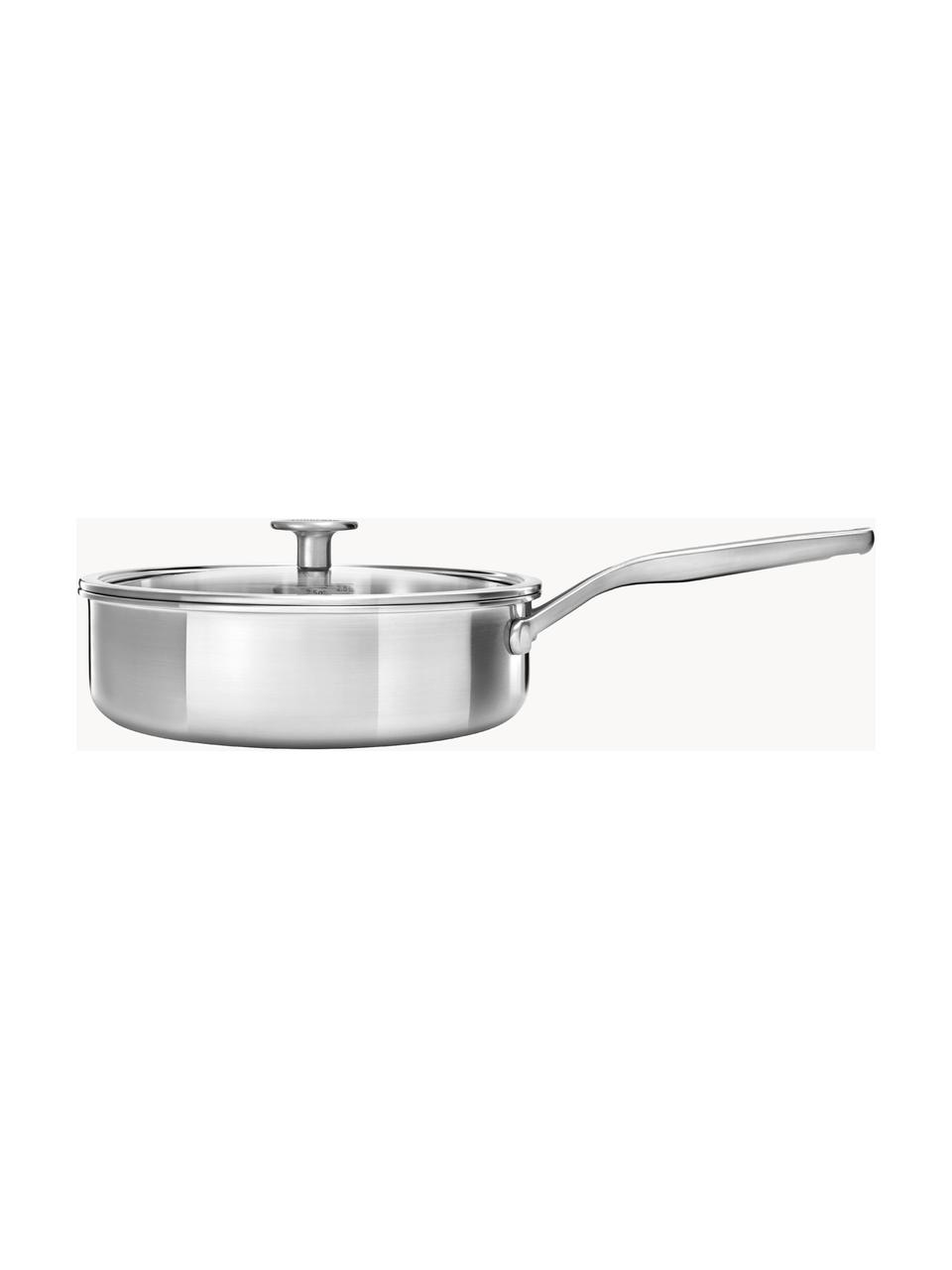 Pentola con coperchio in vetro KitchenAid, Coperchio: vetro, Argentato, Ø 24 cm