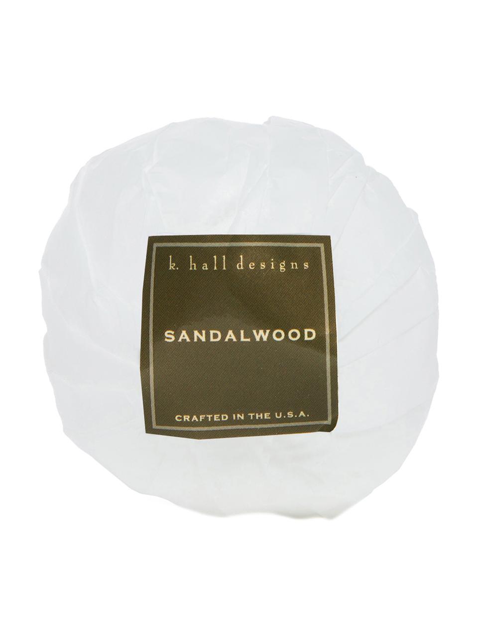 Sales de baño Sandalwood (sándalo & almizcle), Blanco, Ø 7 x Al 7 cm