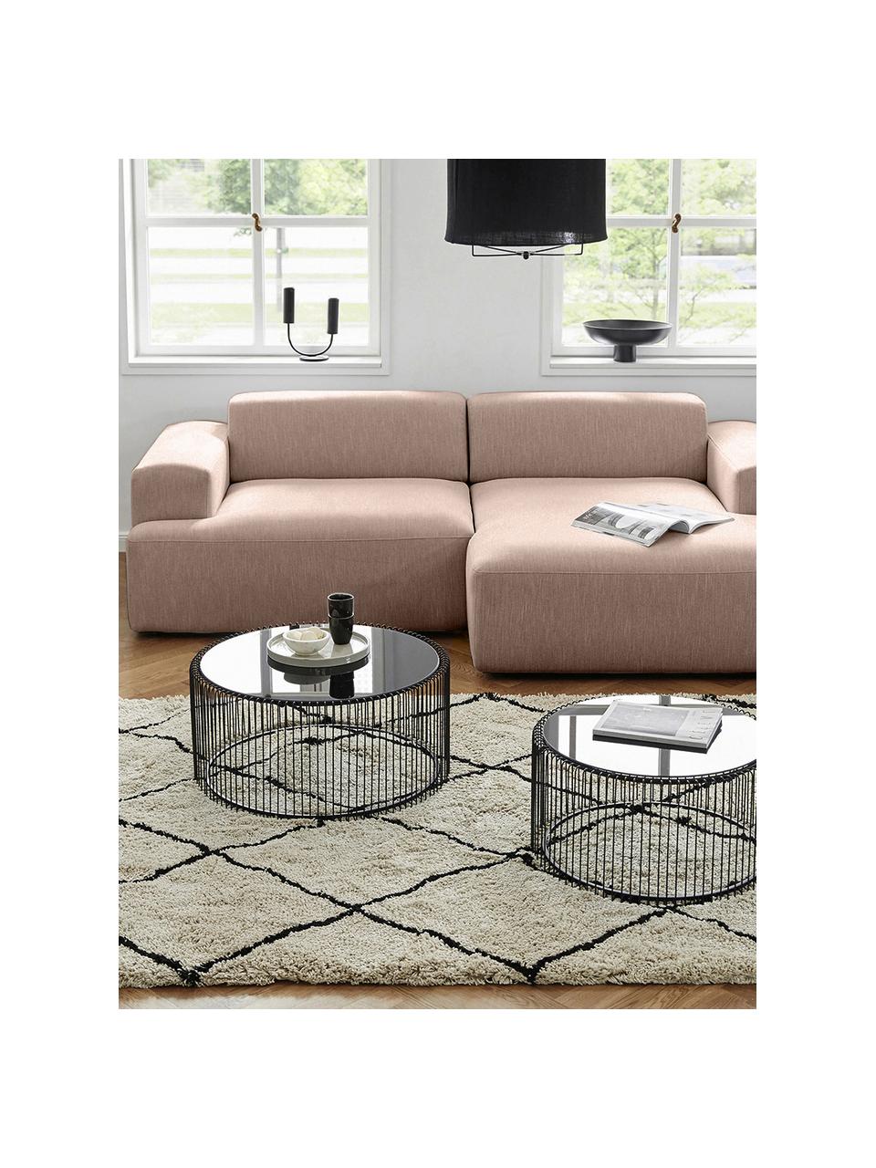 Ecksofa Melva (3-Sitzer), Bezug: 100% Polyester Der hochwe, Gestell: Massives Kiefernholz, FSC, Webstoff Nougat, B 239 x T 143 cm, Eckteil rechts