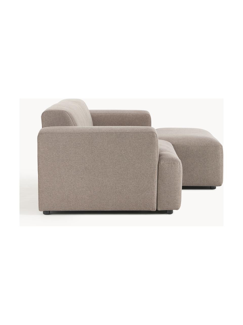 Ecksofa Melva (3-Sitzer), Bezug: 100 % Polyester Der hochw, Gestell: Massives Kiefernholz, Spa, Webstoff Taupe, B 238 x T 143 cm, Eckteil rechts