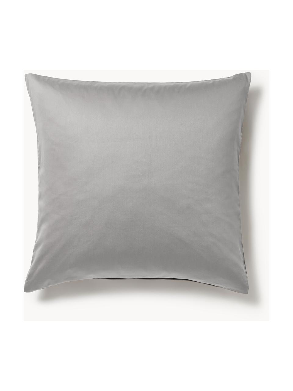 Baumwollsatin-Kopfkissenbezug Comfort, Webart: Satin Fadendichte 300 TC,, Dunkelgrau, B 40 x L 80 cm