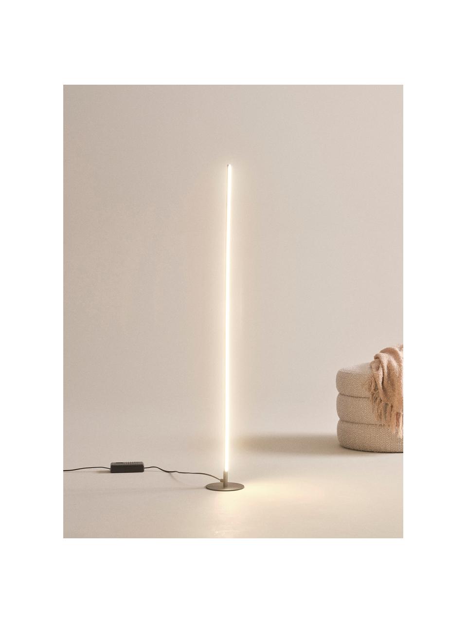 Kleine dimbare LED vloerlamp Whisper in zwart, Zwart, Ø 15 x H 125 cm