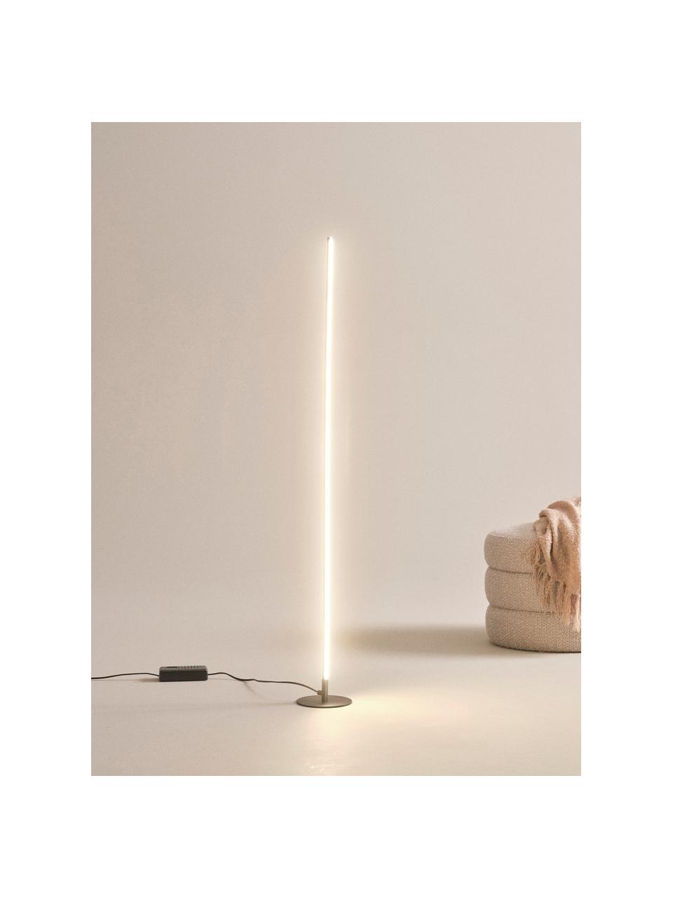Lampada piccola  da terra dimmerabile a LED nera Whisper, Struttura: metallo rivestito, Nero, Ø 15 x Alt. 125 cm