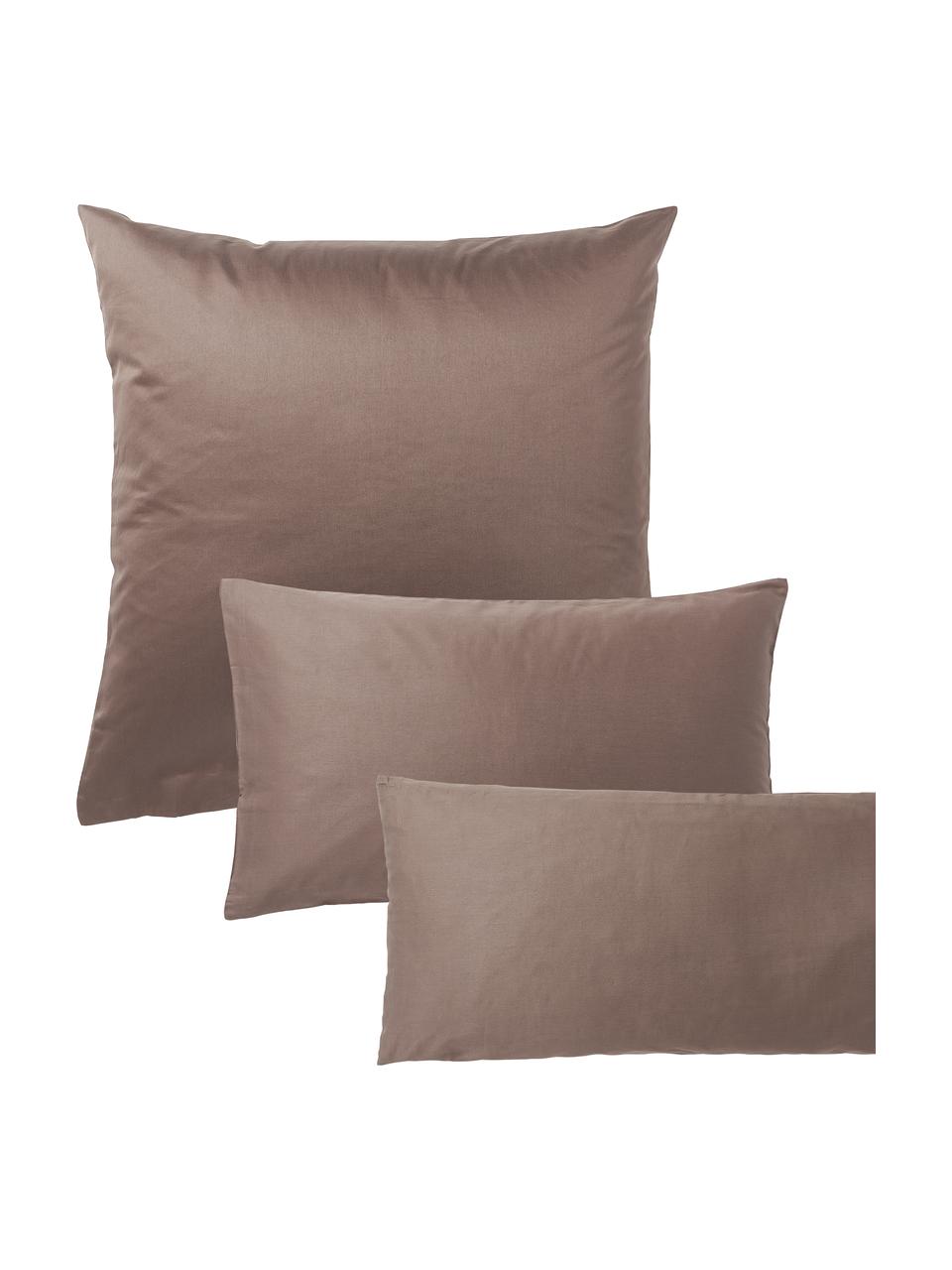 Katoensatijnen kussenhoes Comfort, Weeftechniek: satijn Draaddichtheid 250, Bruin, B 60 x L 70 cm