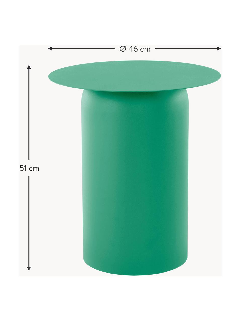 Ronde bijzettafel Zele, Gepoedercoat ijzer, Groen, Ø 46 x H 51 cm