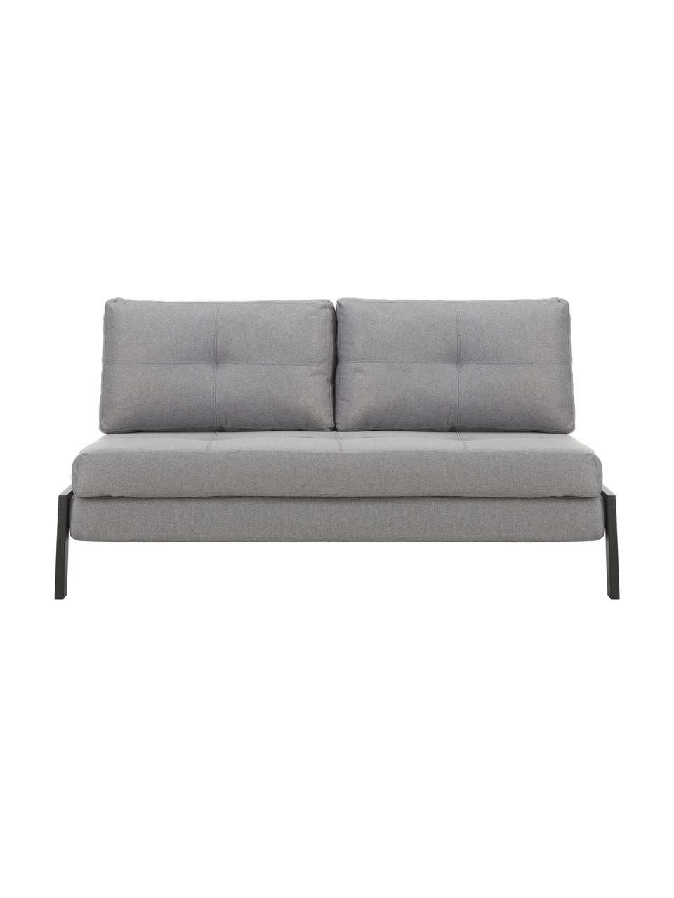 Sofa rozkładana z metalowymi nogami Edward, Tapicerka: 100% poliester 40 000 cyk, Jasny szary, S 152 x G 96 cm