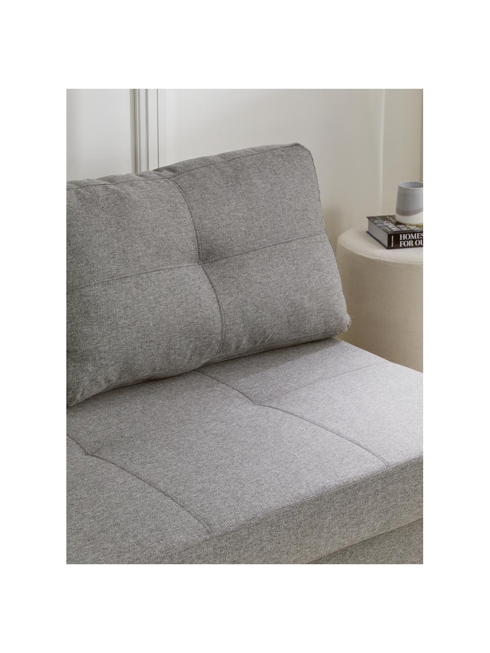 Schlafsofa Edward (2-Sitzer) mit Metall-Füßen, ausklappbar, Bezug: 100% Polyester 40.000 Sch, Webstoff Hellgrau, B 152 x T 96 cm