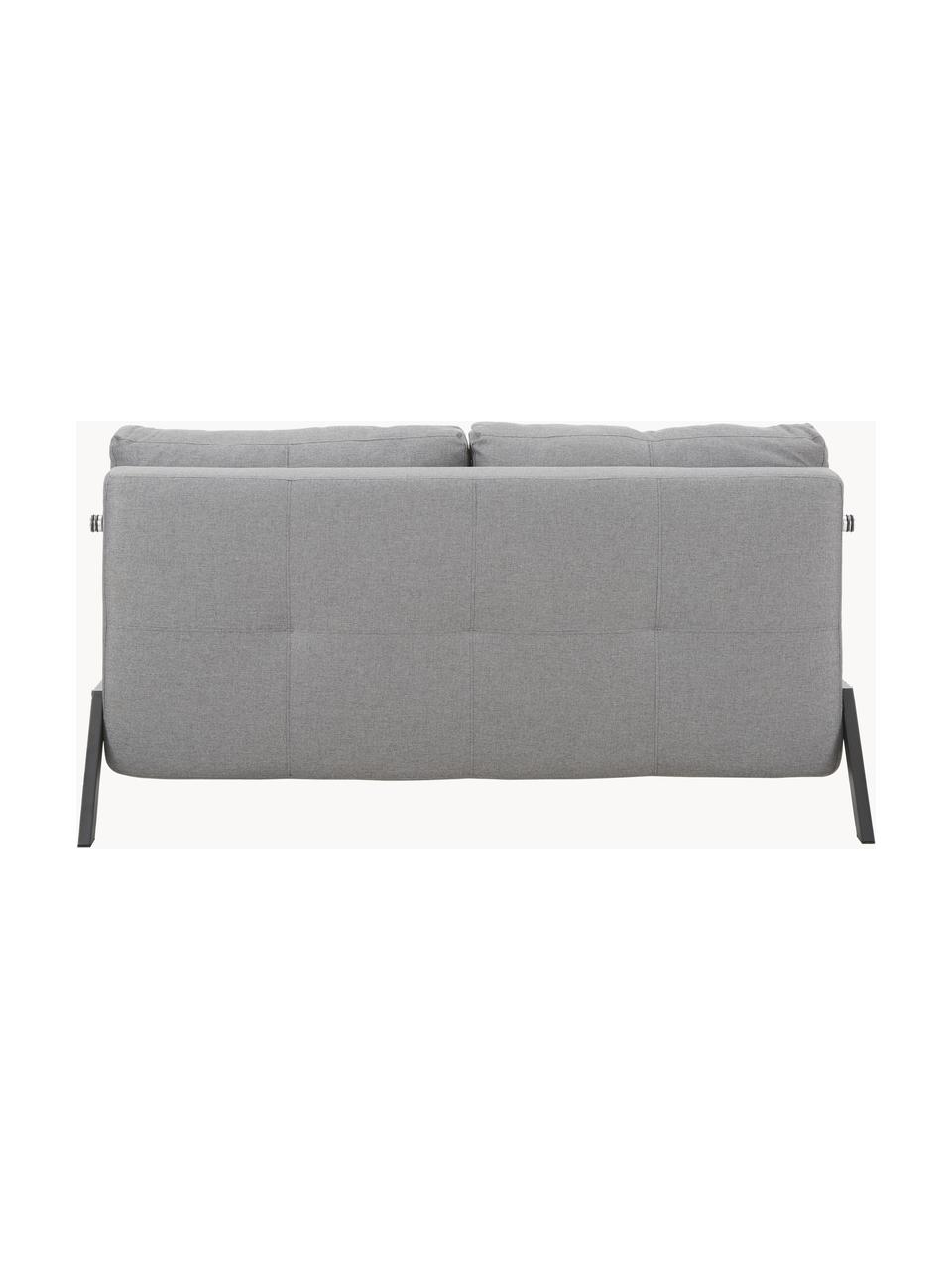 Schlafsofa Edward (2-Sitzer) mit Metall-Füßen, ausklappbar, Bezug: 100% Polyester 40.000 Sch, Webstoff Grau, B 152 x T 96 cm