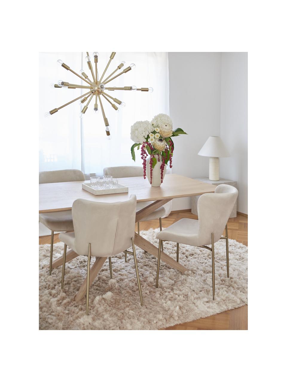 Tappeto lucido a pelo lungo Jimmy, Retro: 100% cotone Il materiale , Avorio, Larg. 160 x Lung. 230 cm (taglia M)