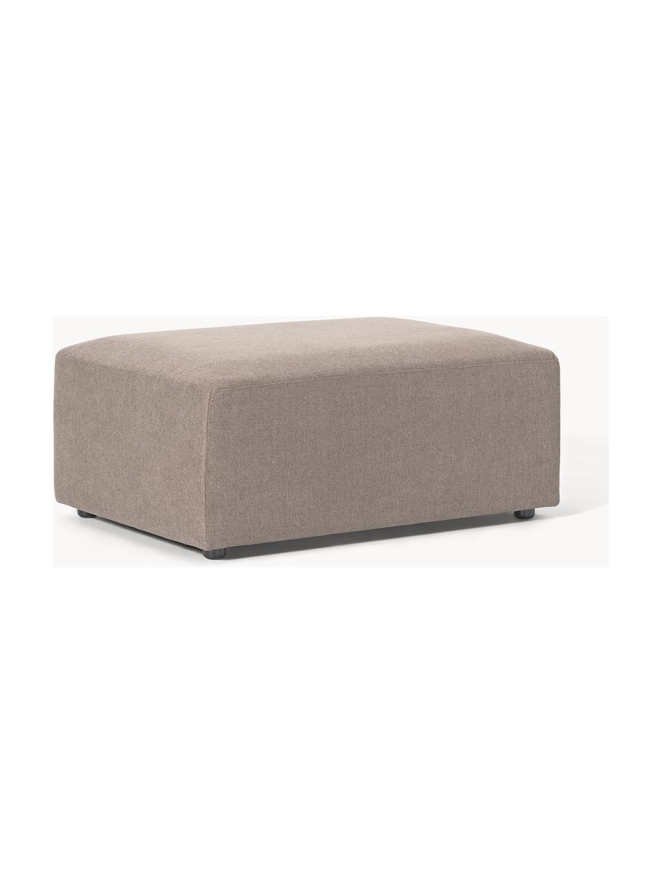 Pouf Melva, Tissu taupe, larg. 99 x prof. 72 cm