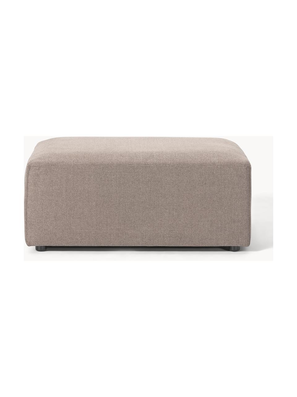 Hocker Melva, B 99 x T 72 cm, Bezug: 100 % Polyester Der strap, Gestell: Massives Kiefern- und Fic, Füße: Kunststoff Dieses Produkt, Webstoff Taupe, B 99 x T 72 cm