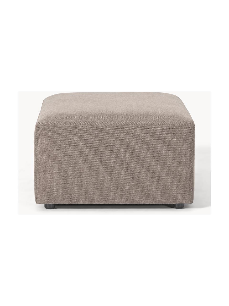 Hocker Melva, B 99 x T 72 cm, Bezug: 100 % Polyester Der strap, Gestell: Massives Kiefern- und Fic, Füße: Kunststoff Dieses Produkt, Webstoff Taupe, B 99 x T 72 cm