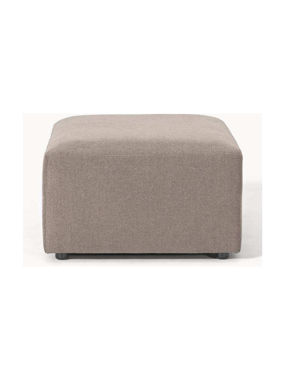 Pouf Melva, Tissu taupe, larg. 99 x prof. 72 cm