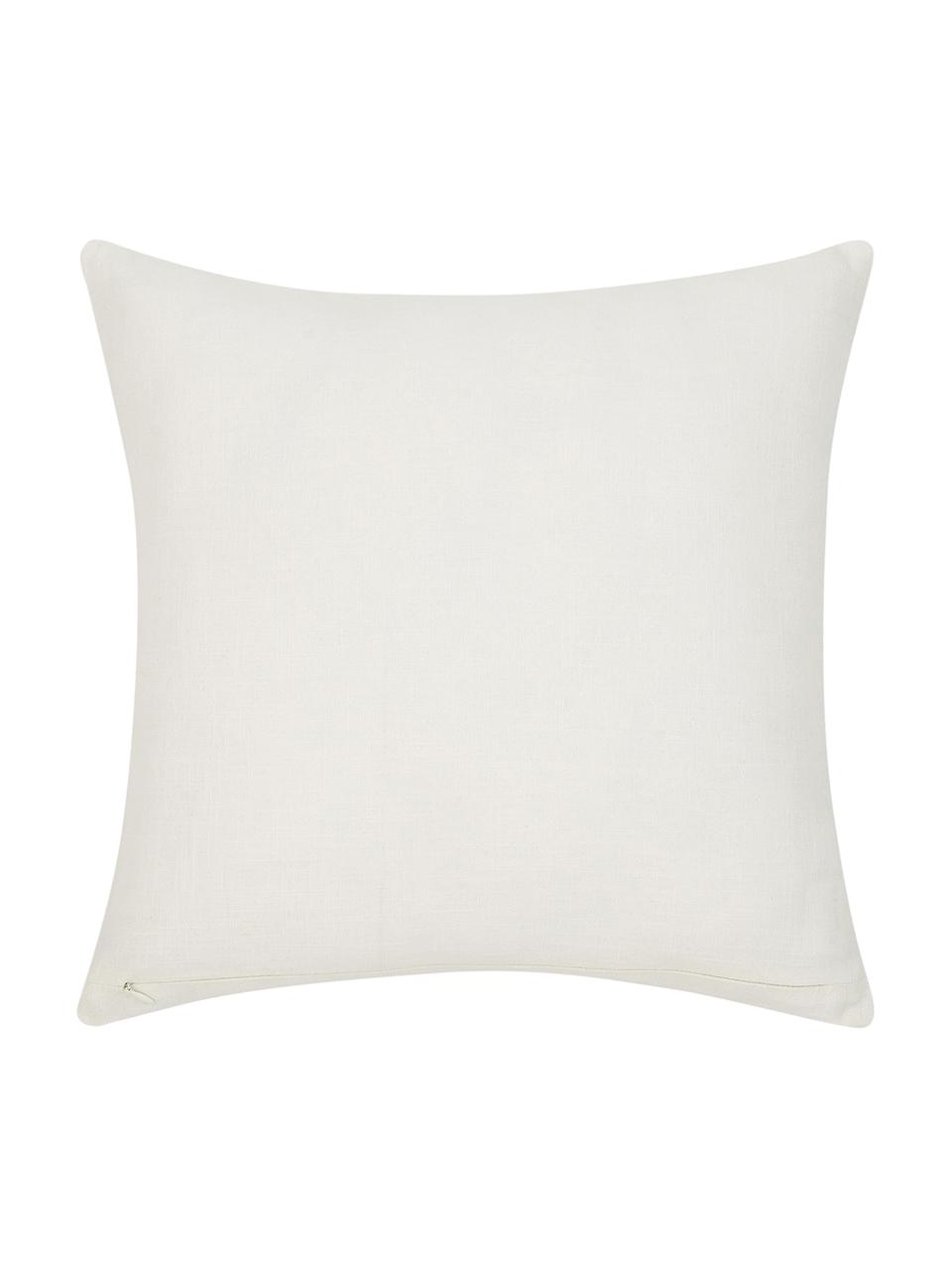 Federa arredo  ricamata Giselle, Cotone, Bianco crema, Larg. 45 x Lung. 45 cm