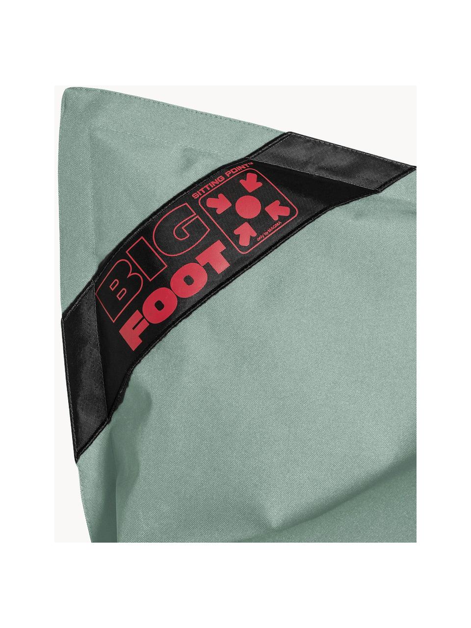 Pouf sacco grande Scuba, Rivestimento: 100% polipropilene resist, Verde salvia, Larg. 130 x Alt. 170 cm