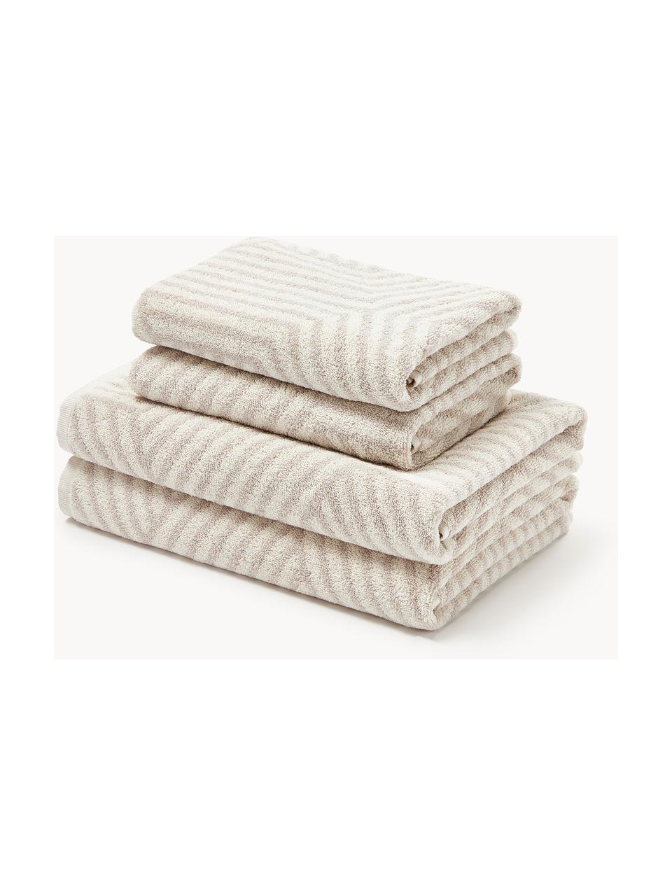 Súprava uterákov Fatu, 100 % bavlna
Stredne ťažká gramáž, 470 g/m²

Materiál použitý v tomto výrobku bol testovaný na škodlivé látky a certifikovaný podľa STANDARD 100 by OEKO-TEX®, 3883CIT, CITEVE., Svetlobéžová, 3-dielna súprava (uterák pre hostí, uterák na ruky, osuška)