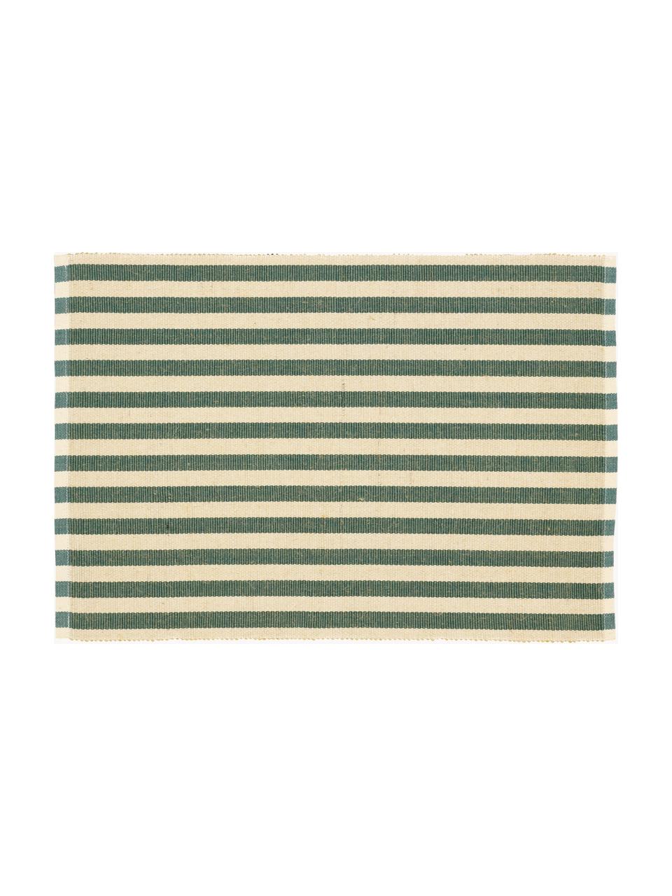 Manteles individuales Stiff, 2 uds., 50% algodón, 50% yute, Verde, An 35 x L 50cm