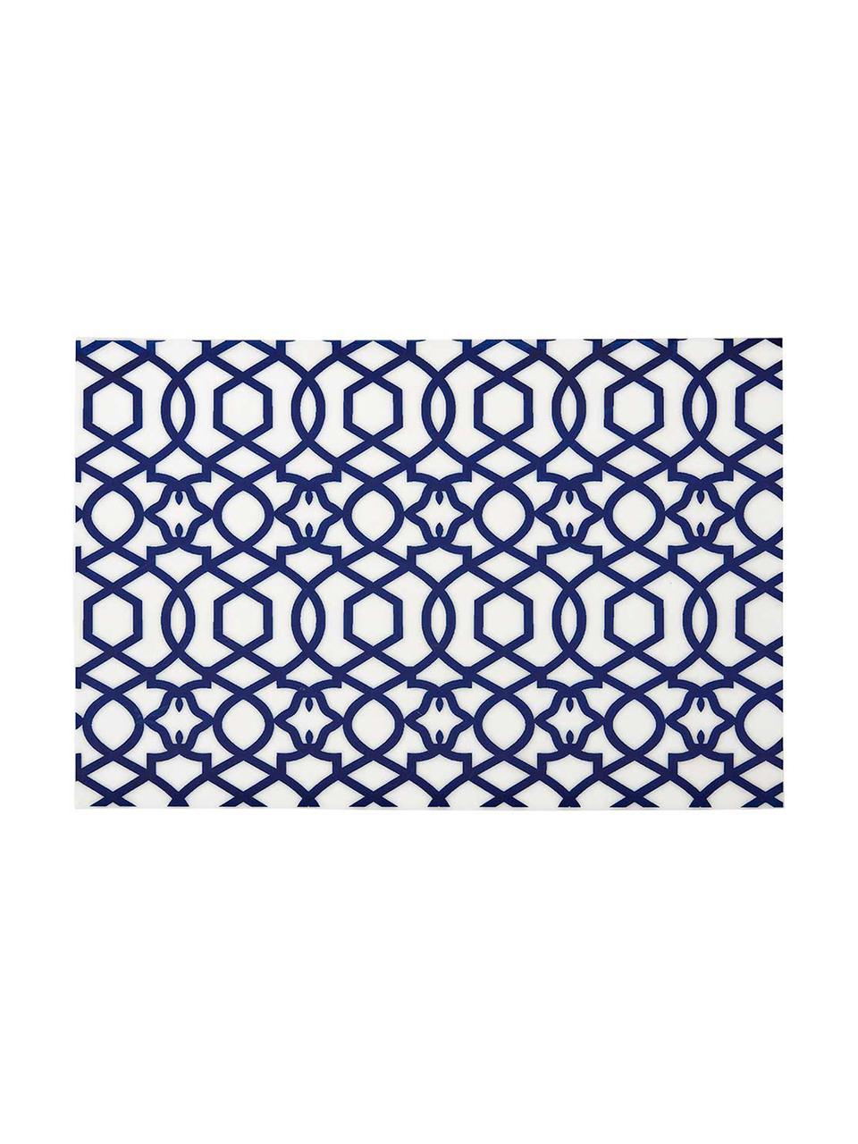 Manteles individuales de plástico Tropic, 4 uds., Plástico (PVC), Azul oscuro, An 30 x L 45 cm
