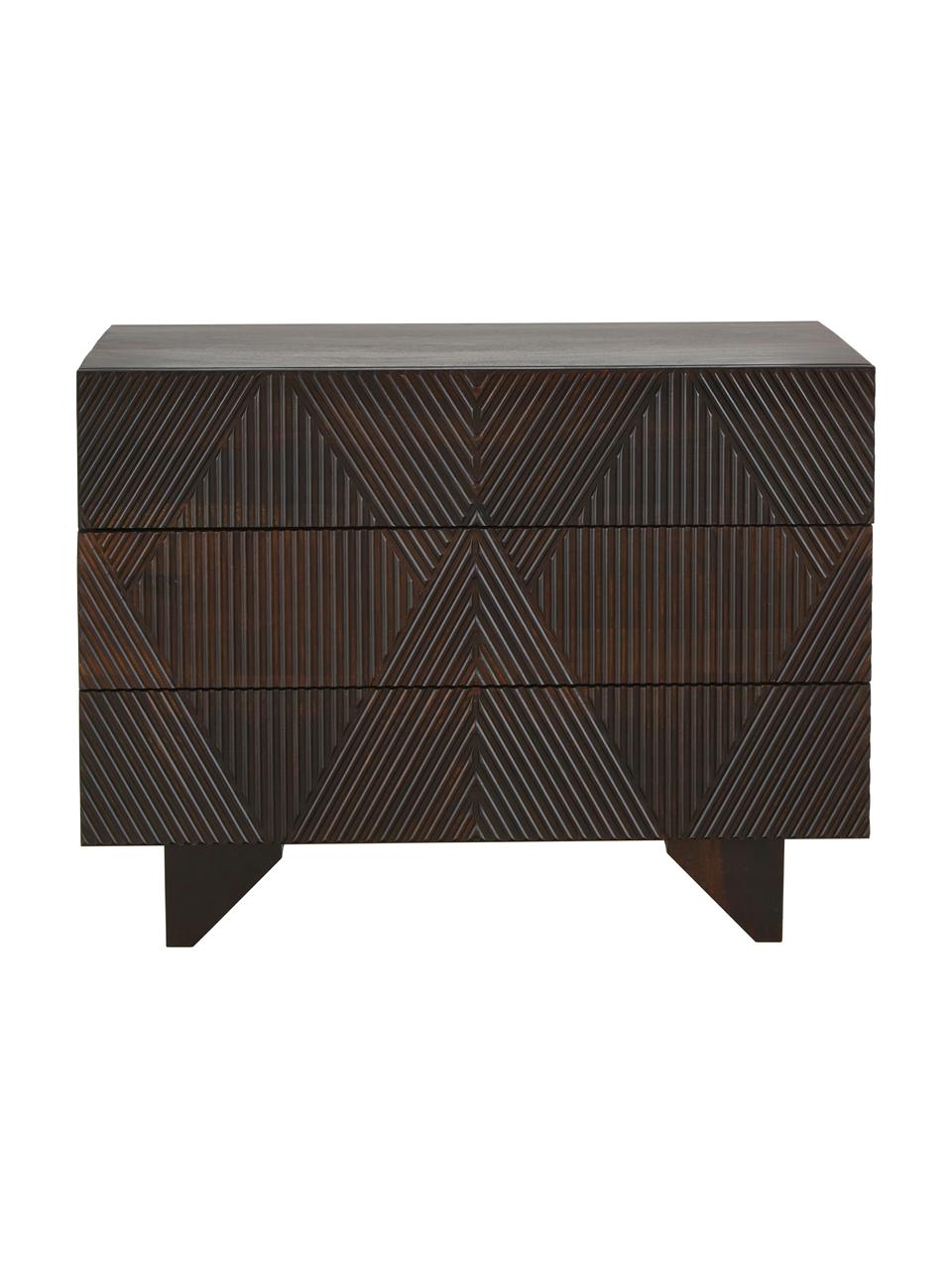 Szafka z litego drewna mangowego Louis, Drewno mangowe, S 100 x W 75 cm