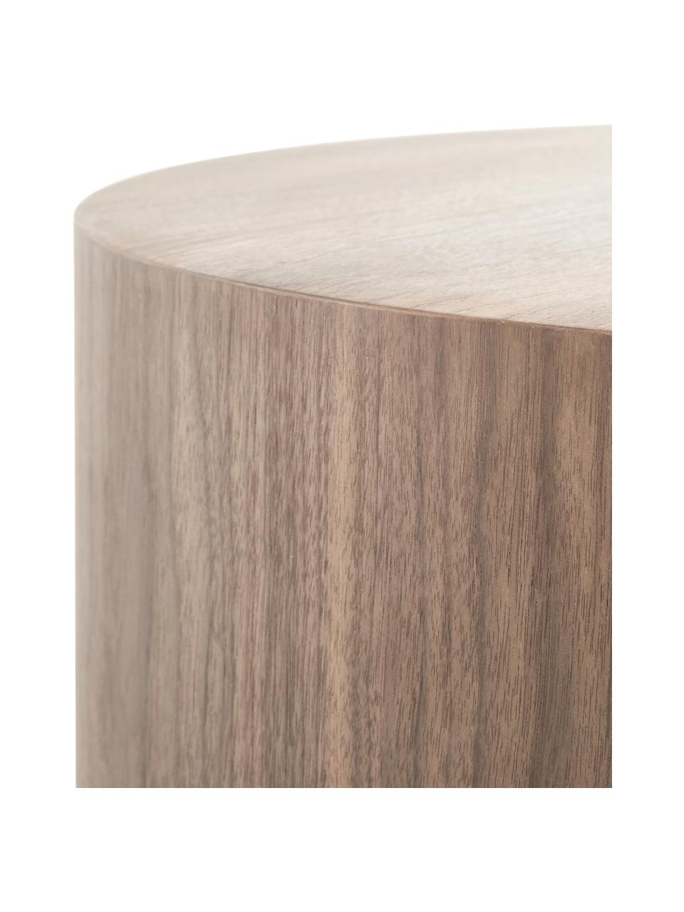Runder Beistelltisch Clarice, Korpus: Mitteldichte Holzfaserpla, Fuß: Metall, beschichtet, Holz, Goldfarben, Ø 40 x H 50 cm