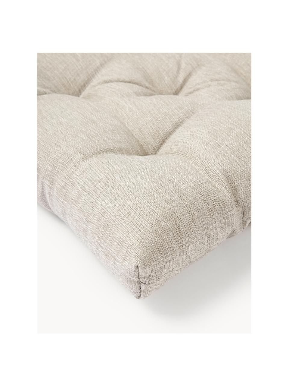 Cojín para asiento de exterior Oline, 2 uds., Funda: 60% algodón, 40% poliéste, Beige, An 40 x L 40 cm