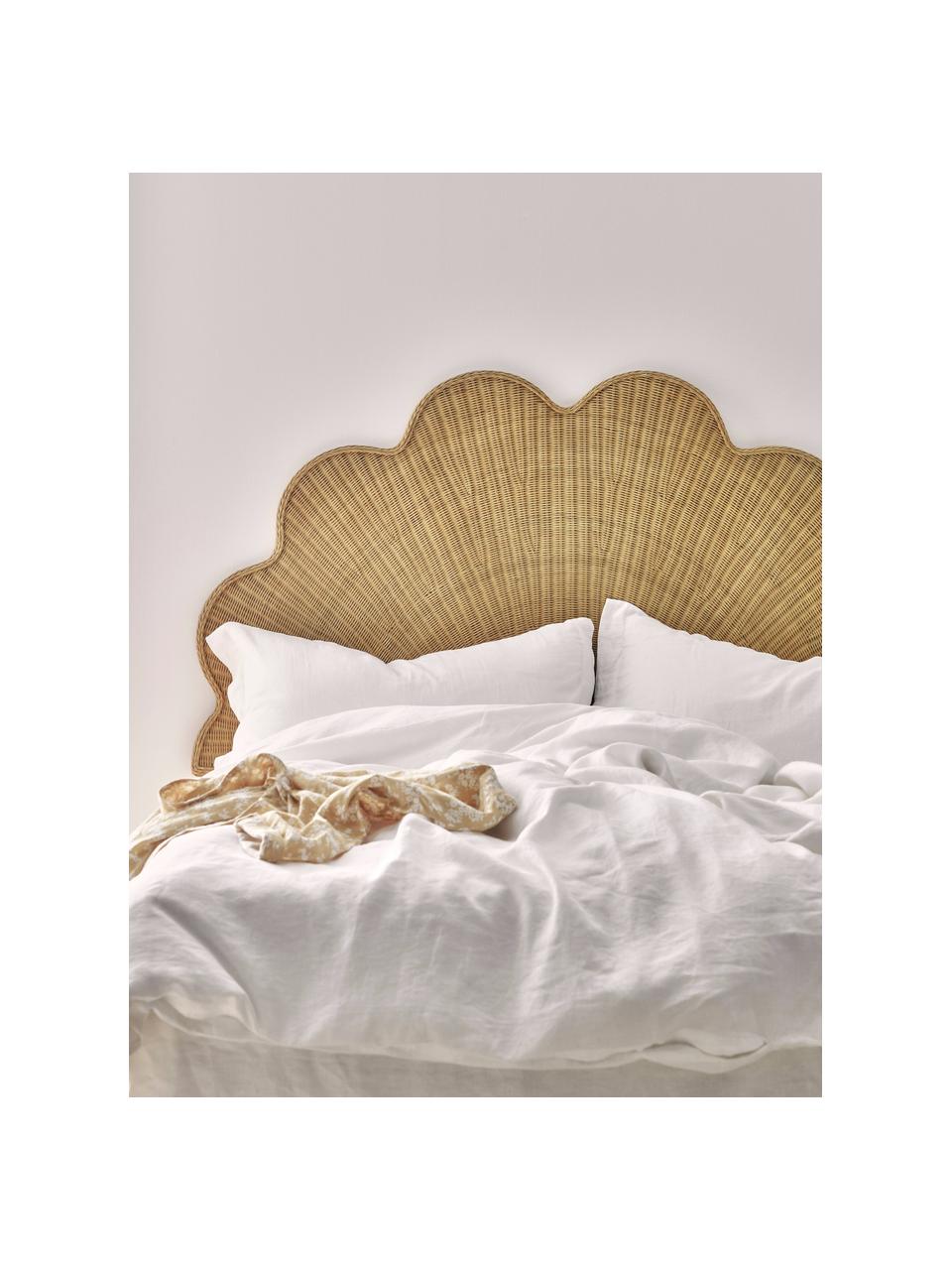 Tête de lit en rotin Shelly, Rotin, Beige, larg. 177 x haut. 94 cm