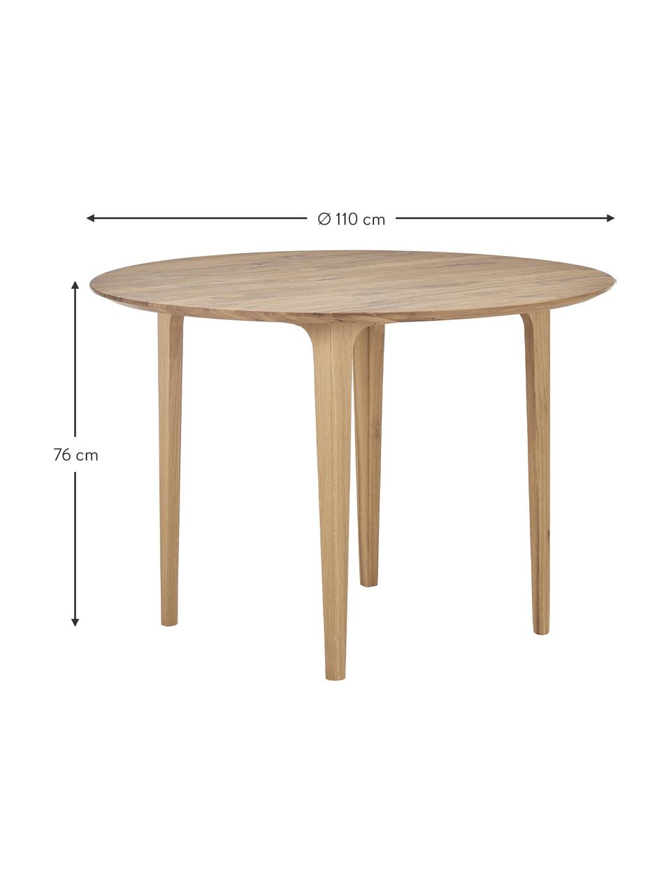 Kulatý jídelní stůl z masivního dubového dřeva Archie, Ø 110 cm, Masivní dubové dřevo, olejované
100 % FSC dřevo z udržitelného lesnictví, Dubové dřevo, Ø 110 cm, V 76 cm