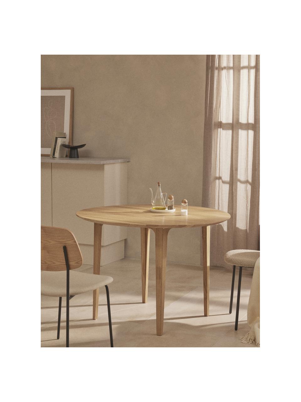 Table ronde en chêne Archie, Ø 110 cm, Bois de chêne massif, huilé
Ce produit est fabriqué à partir de bois certifié FSC® issu du développement durable, Chêne, huilé, Ø 110 cm