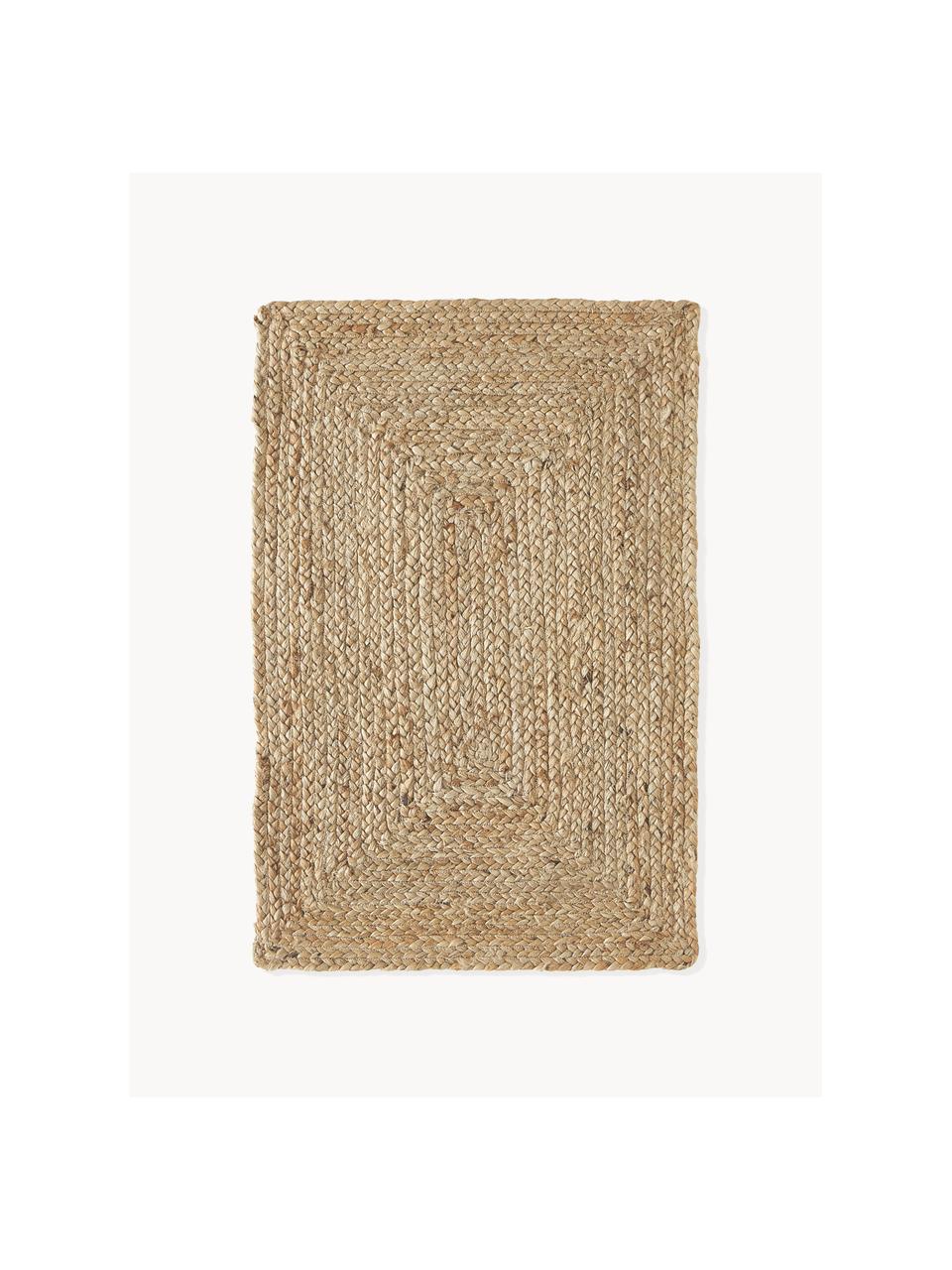 Tapis en jute fait main Sharmila, 100 % jute, Brun, larg. 60 x long. 90 cm (taille XXS)