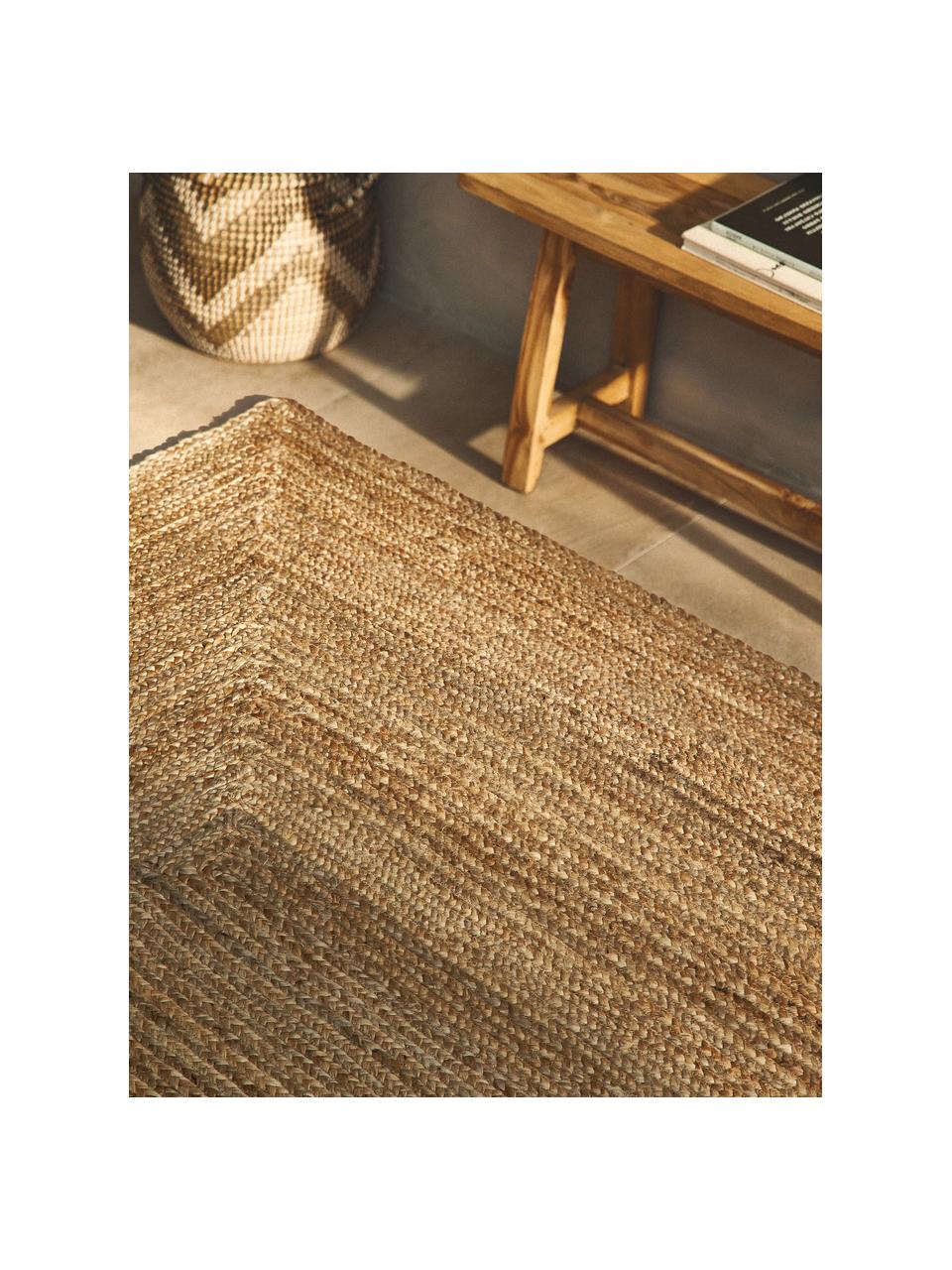 Tapis en jute fait main Sharmila, 100 % jute, Brun, larg. 60 x long. 90 cm (taille XXS)